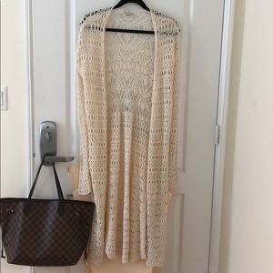 American Eagle crochet duster